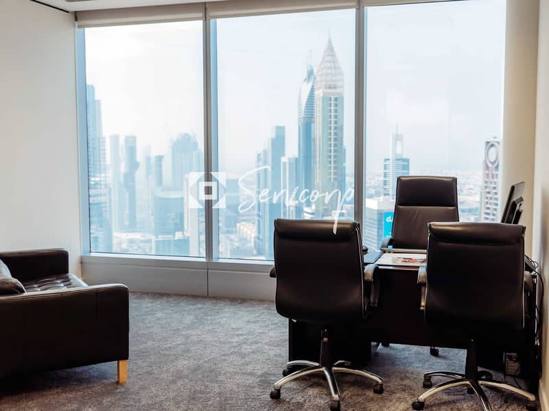 3 Coworking Space with Estidama in Emirates Towers