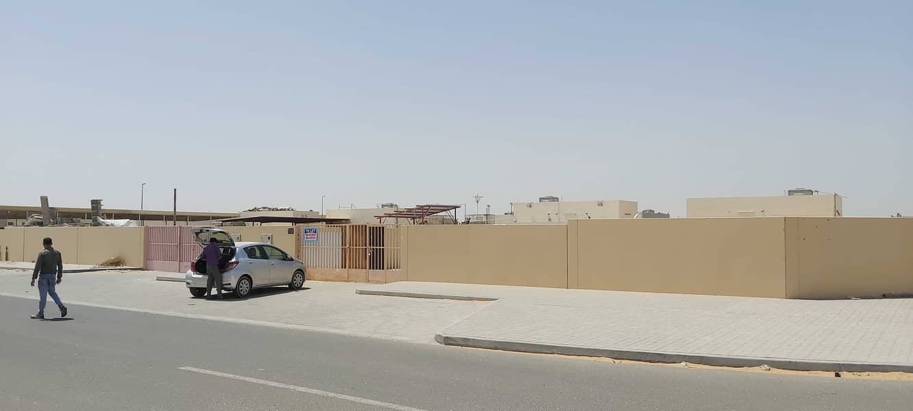 11000 Sqft Open Land 3 Phase Electricity Water Connection, Office Interlock Floor Boundary wall In Al Saja Sharjah