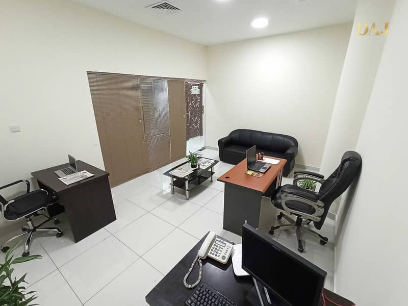 Furnished Office for rent | Free Internet and DEWA | 0% Commission