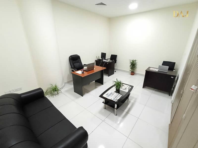 7 Furnished Office for rent | Free Internet and DEWA | 0% Commission
