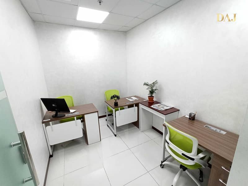 8 Office Space @AED 4999/- for 1 Year with Meeting room