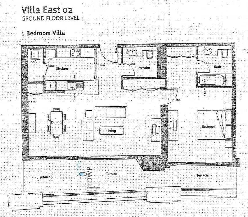24 Stunning 1BR Villa in Marina Promenade |100% Full Marina Facing |1250 Sq. Ft| UNIT EV02| Full 5* Maintenance Package incl