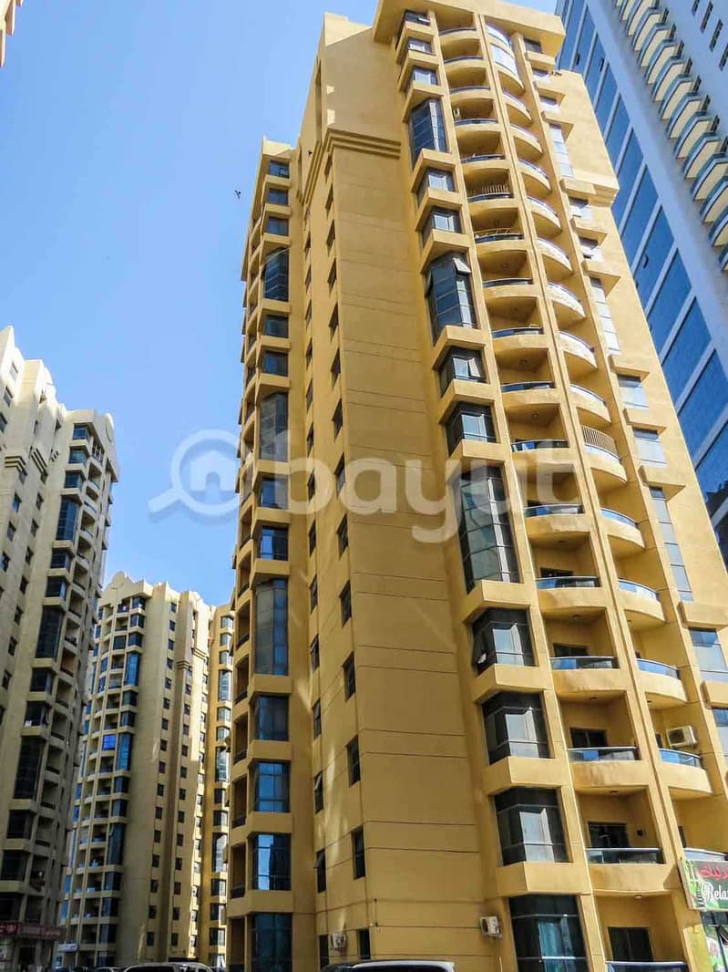 2 BHK FOR RENT ALKHOR TOWER SIZE 1813 SQ WITH MADE ROOM IN AJMAN BIGGEST SIZE IN AJMAN