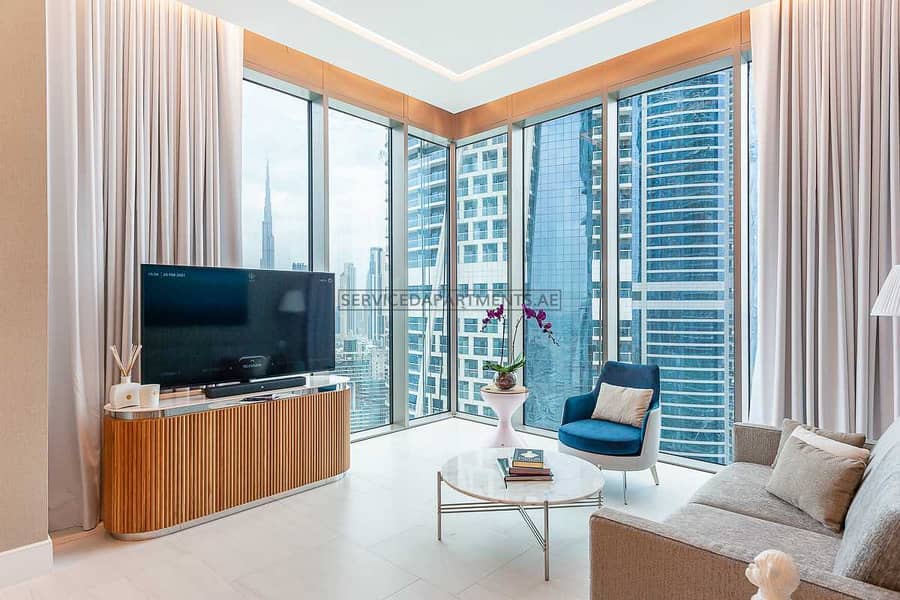 Furnished Elite Living 1BR Serviced Apartment for Rent in SLS Dubai Hotel and Residences