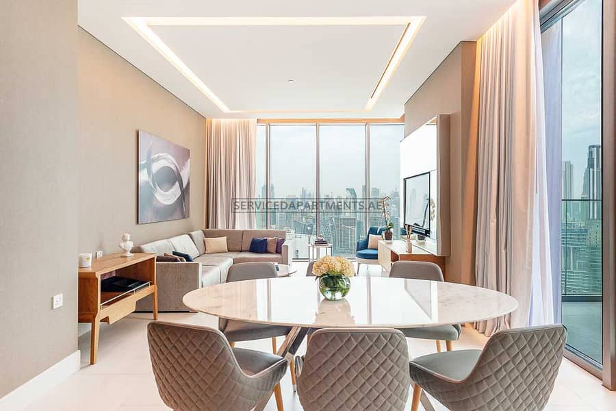 3 Furnished Wonder Living 2BR Serviced Apartment for Rent in SLS Dubai Hotel and Residences