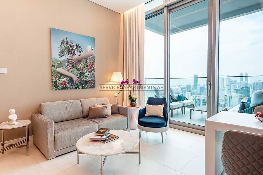 Furnished Urban Living Studio Serviced Apartment for Rent in SLS Dubai Hotel and Residences