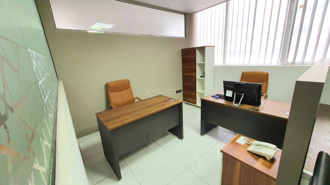 7 100sq ft office with Ejari in Business Bay near Metro Station! No Commission