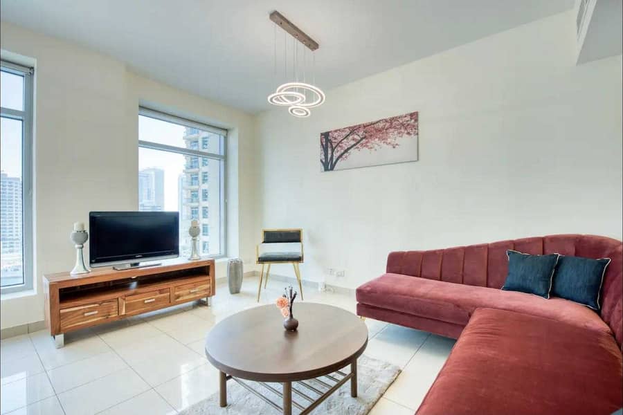 3 Beautiful fully furnished 2BR 3 Baths apartment with Marina view