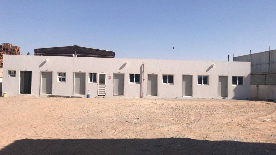 open yard with 10 rooms for rent in Sajaa 3 Phase Electricity(100 Kw)