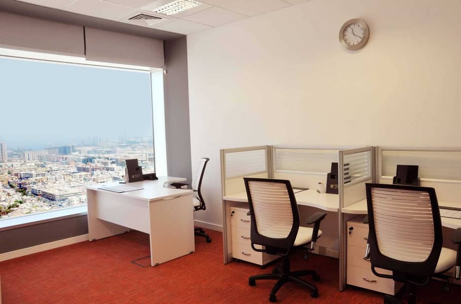 3 Fully Serviced Office Space with Ejari