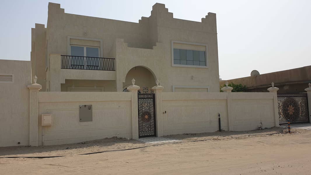 New villa with unique specifications in Sharjah, Samnan area, for rent, first resi