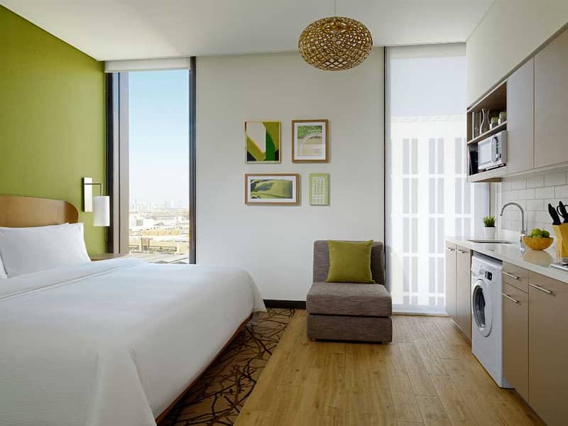 位于迪拜生产城(IMPZ)，梅艾萨姆元素酒店 的酒店式公寓 5250 AED - 4213868