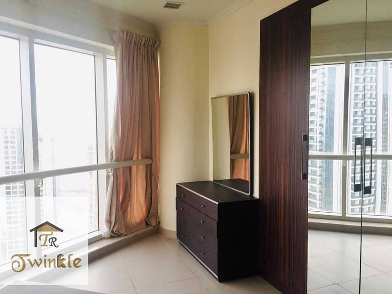 25 NEAR DMCC METRO STATION |Lake view |Fully Furnished 1 B/R  , AED 45k