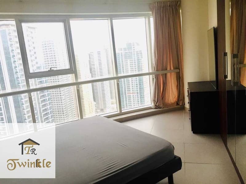 26 NEAR DMCC METRO STATION |Lake view |Fully Furnished 1 B/R  , AED 45k