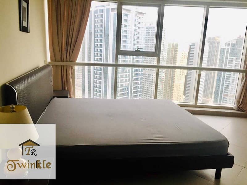 28 NEAR DMCC METRO STATION |Lake view |Fully Furnished 1 B/R  , AED 45k