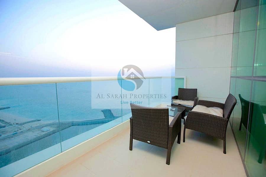 2 BR + Maid Room | Amazing Sea View | High Floor | Direct Beach Access | Well Maintained