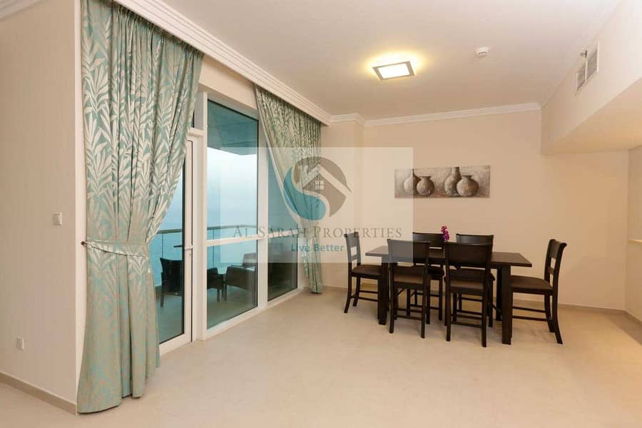 5 2 BR + Maid Room | Amazing Sea View | High Floor | Direct Beach Access | Well Maintained