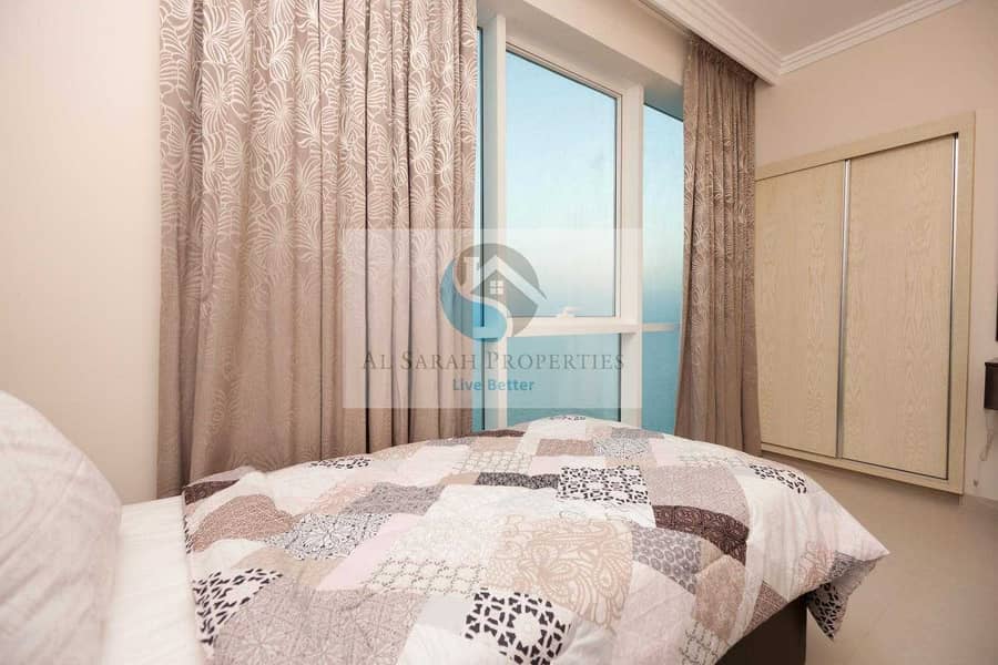 17 2 BR + Maid Room | Amazing Sea View | High Floor | Direct Beach Access | Well Maintained