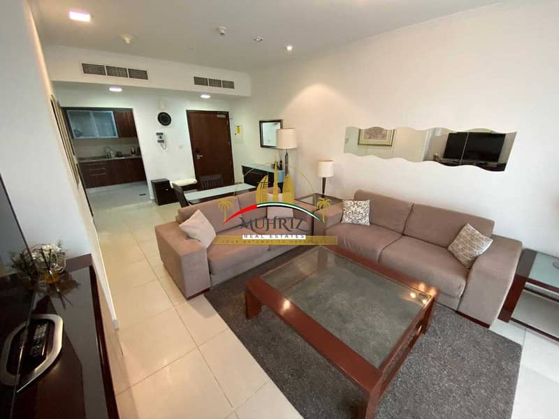 Furnished High Floor 1 BR Apt in Goldcrest executive