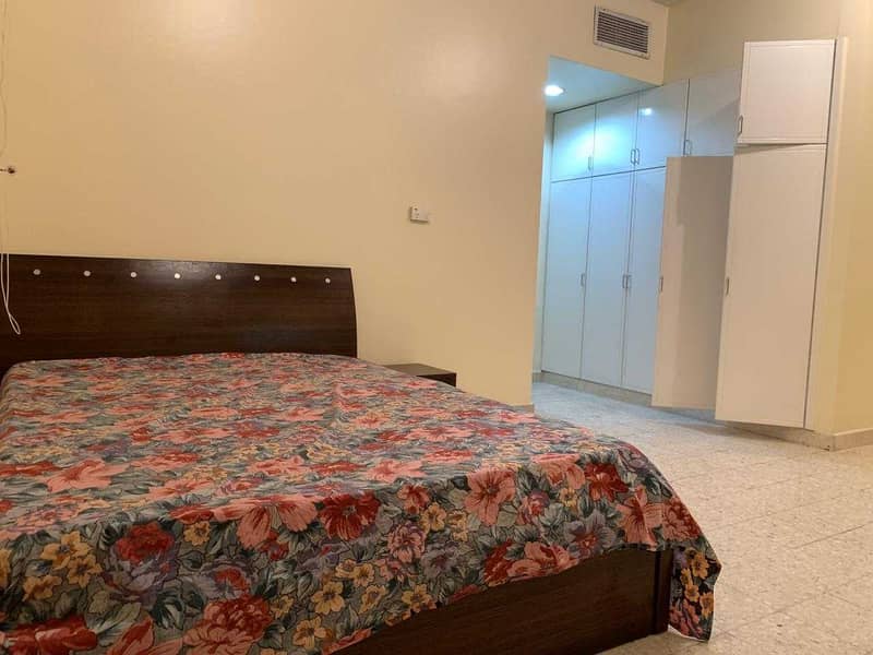 BIG and SPACIOUS MASTER BEDROOM FURNISHED with ATTACHED BATH ROOM for EXECUTIVE or FAMILY NEAR ADCB BANK , ELECTRA PARK , SALAM St