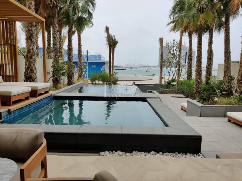 FULLY FURNISHED 3 BEDROOM+MAID VILLA IN PALM JUMEIRAH WITH PRIVATE POOL AND BEACH ACCESS