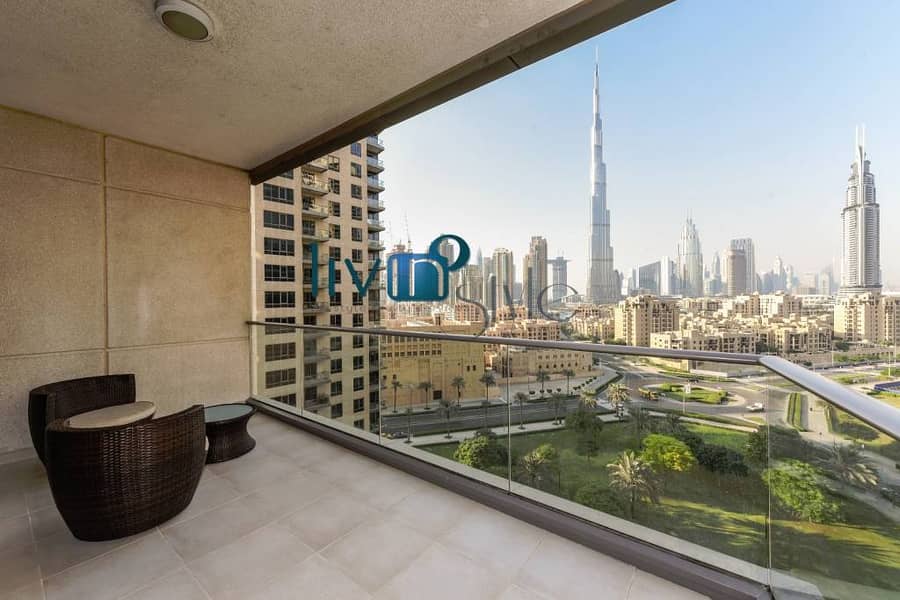 Stunning Burj Khalifa and Downtown Views | Fully Furnished & Elegantly Classic 2 Beds