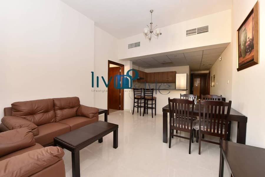Brand New Fully Furnished 1 Bed | 2 Baths Apartment in Elite Residence 10 | Full Golf Course View!