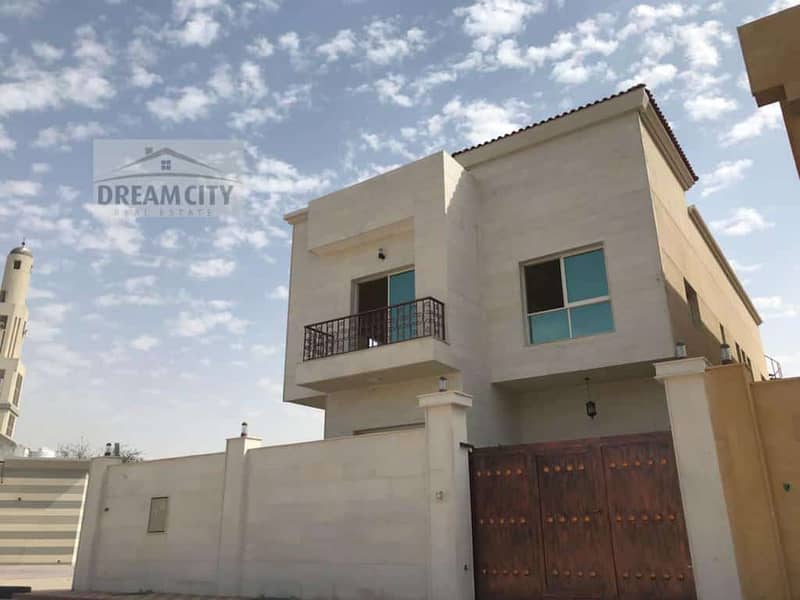 Villa for sale with electricity and water in Al Rawda 3 large areas and a high-end finishing in excellent condition and close to all services, cash, bank financing or housing