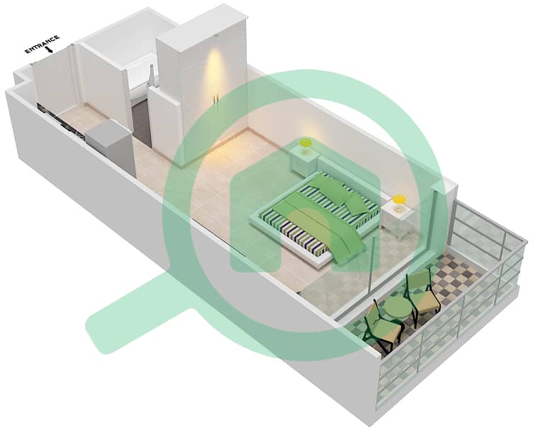 Айкон Сити - Апартамент Студия планировка Единица измерения 12  FLOOR 38-62 interactive3D