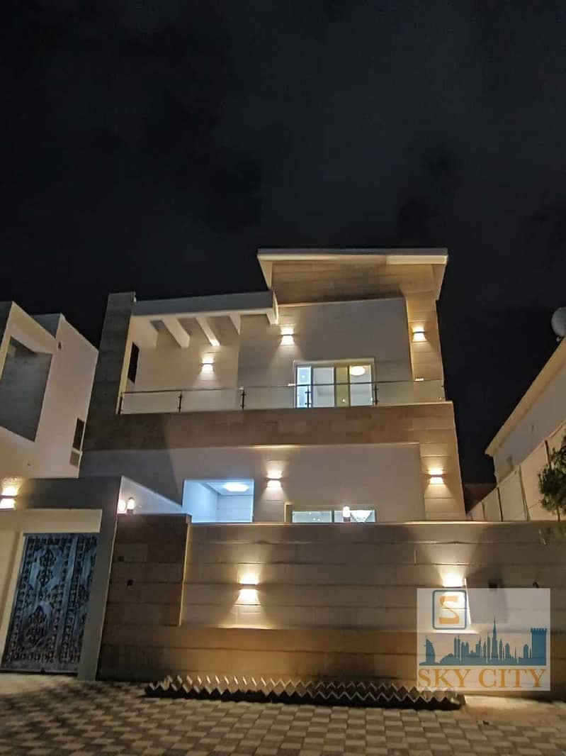 The location of the villa in Ajman, Al Mowaihat area, two floors, modern design