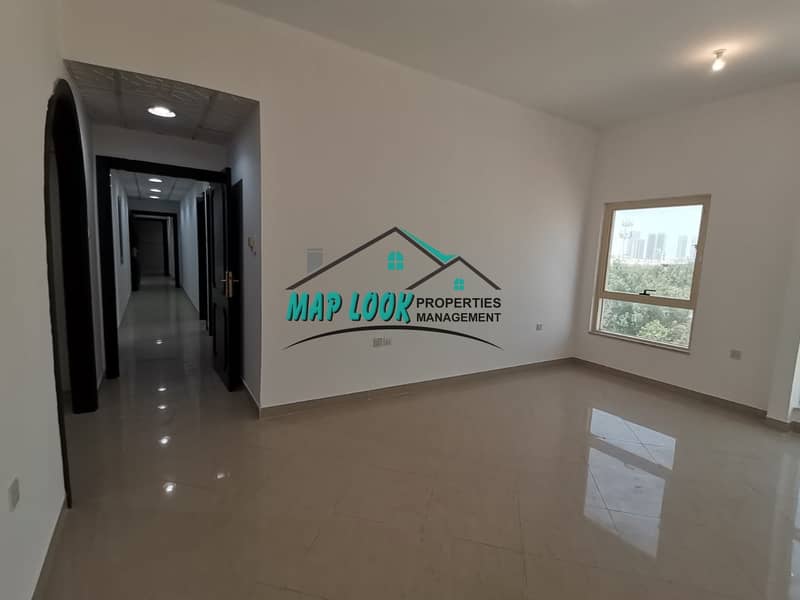 Huge !! 3 bedroom with maid room | balcony | spacious kitchen | 80k |very easy parking | located al nahyan