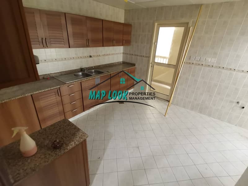 30 Huge !! 3 bedroom with maid room | balcony | spacious kitchen | 80k |very easy parking | located al nahyan