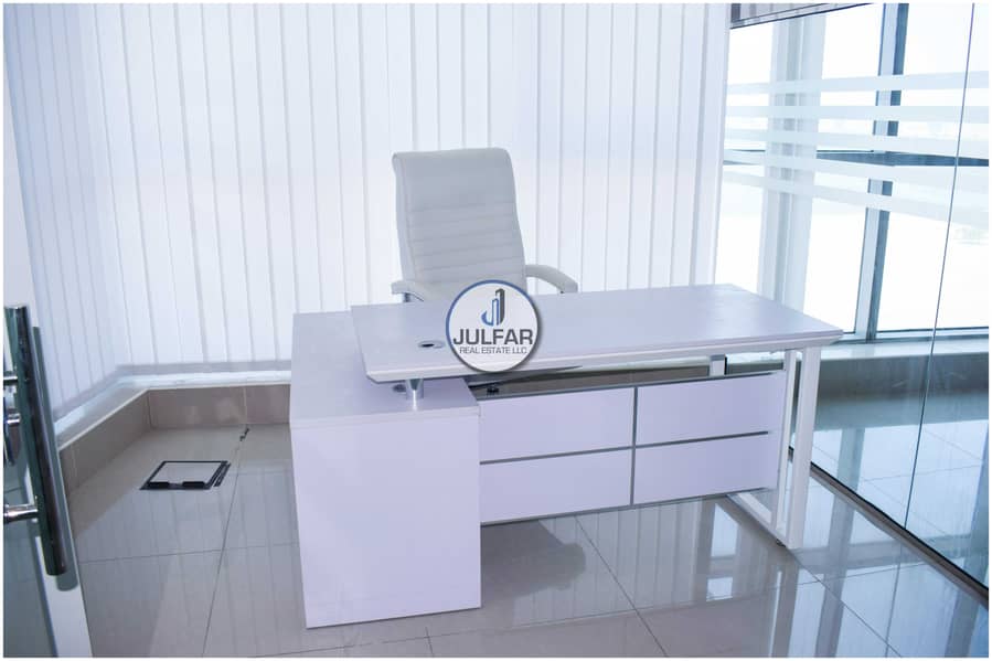 2 Furnished Office FOR RENT in Julphar Tower R. A. K*