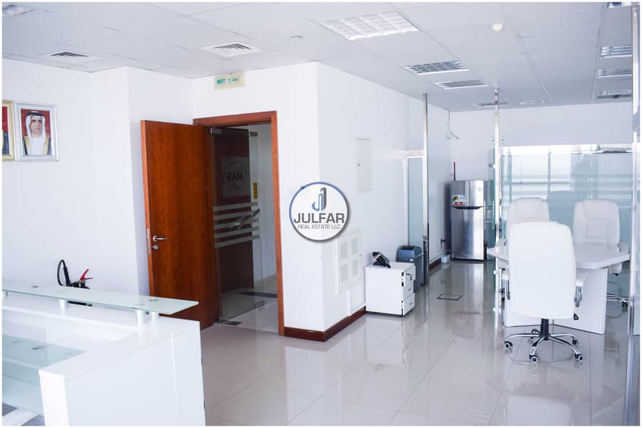 3 Furnished Office FOR RENT in Julphar Tower R. A. K*