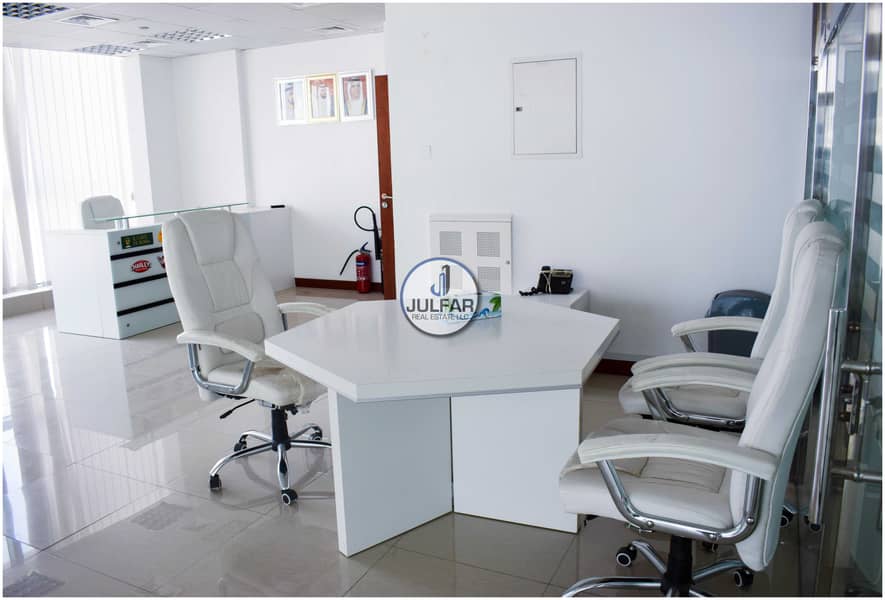 9 Furnished Office FOR RENT in Julphar Tower R. A. K*