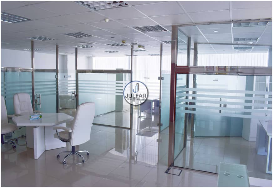 11 Furnished Office FOR RENT in Julphar Tower R. A. K*