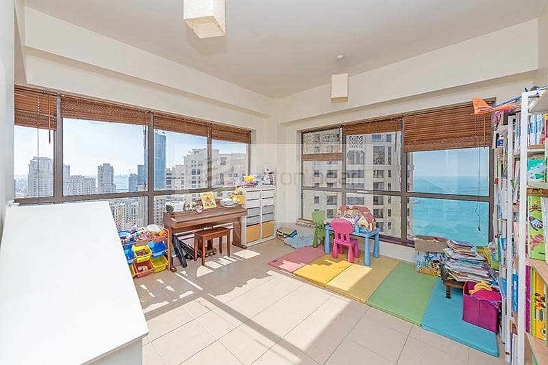 Sea and Marina View | 2 BR + Study | On High Floor