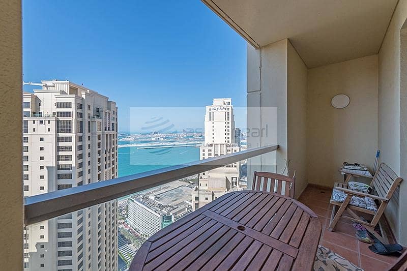 2 Sea and Marina View | 2 BR + Study | On High Floor