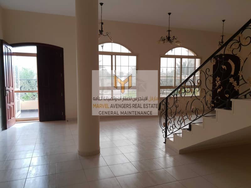 9 Luxury 8 MBR villa with Maid room + Big Yard + Central A C