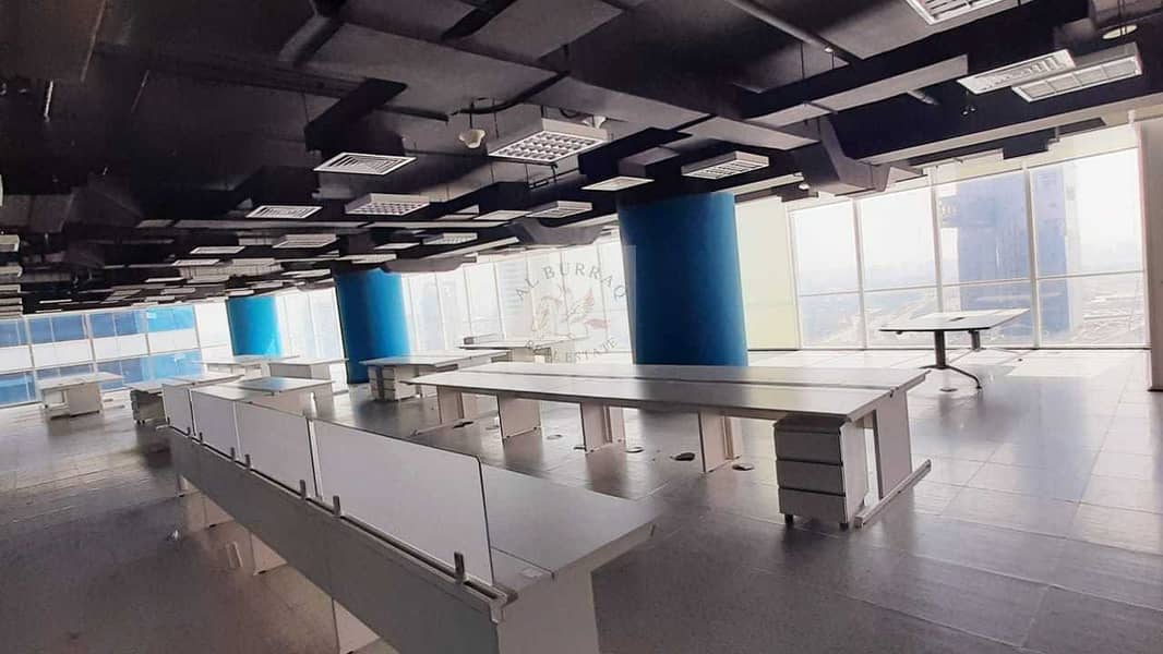 5 AMAZING COMMERCIAL OFFICE FULL FLOUR  FULLY FITTED AVAILABLE  BESIDE SHEIKH ZAYED ROAD
