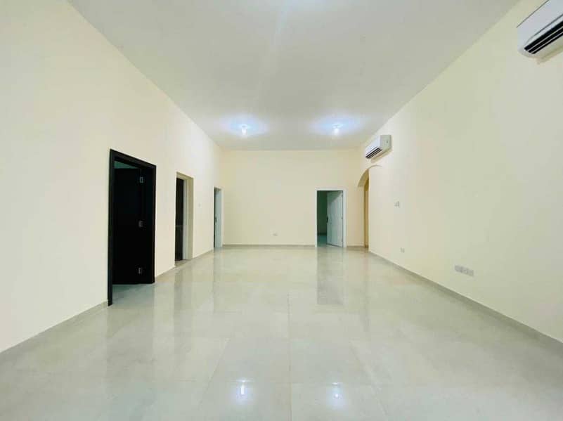 Brand New 2 Bedrooms Mulhaq with Private Entrance And Front Yard in Al Shamkha