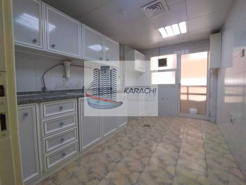 12 Renovated Centralized AC  3 Bedroom Apartment In A Villa With  Maid Room In Al Manaseer Near Khalidiyah Police Station