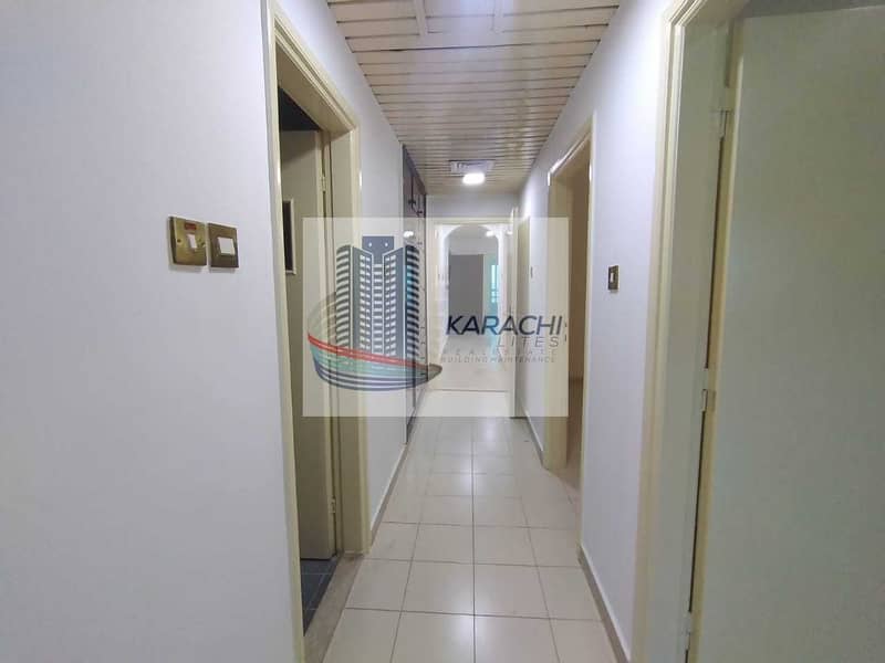 13 Renovated Centralized AC  3 Bedroom Apartment In A Villa With  Maid Room In Al Manaseer Near Khalidiyah Police Station