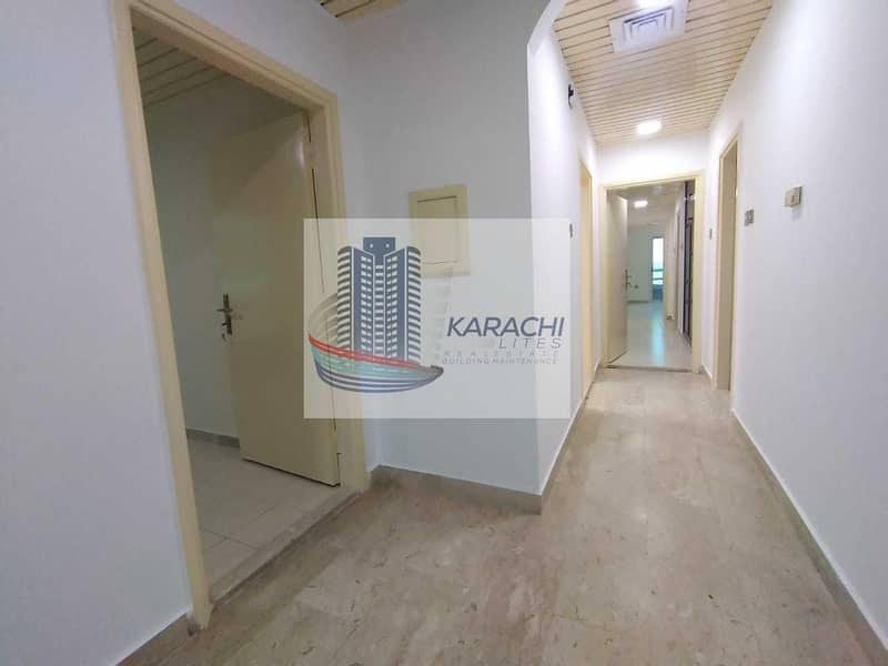 16 Renovated Centralized AC  3 Bedroom Apartment In A Villa With  Maid Room In Al Manaseer Near Khalidiyah Police Station