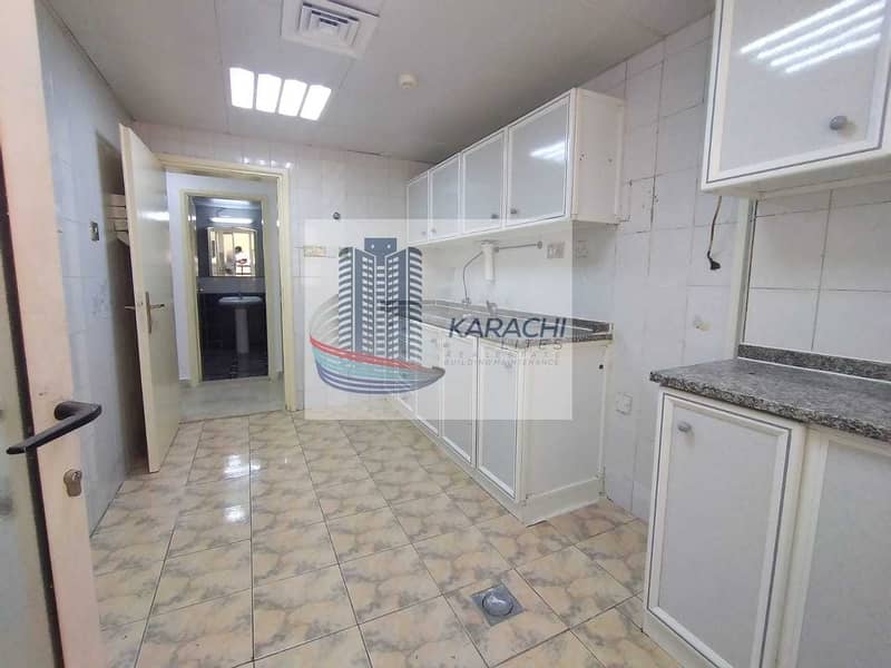 25 Renovated Centralized AC  3 Bedroom Apartment In A Villa With  Maid Room In Al Manaseer Near Khalidiyah Police Station
