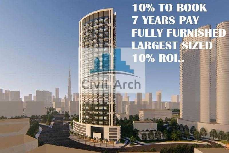 2 10% TO BOOK- 3BR OF 2965 SQFT+FURNISHED+7 YEARS PAY+10% ROI+BURJ VIEWS