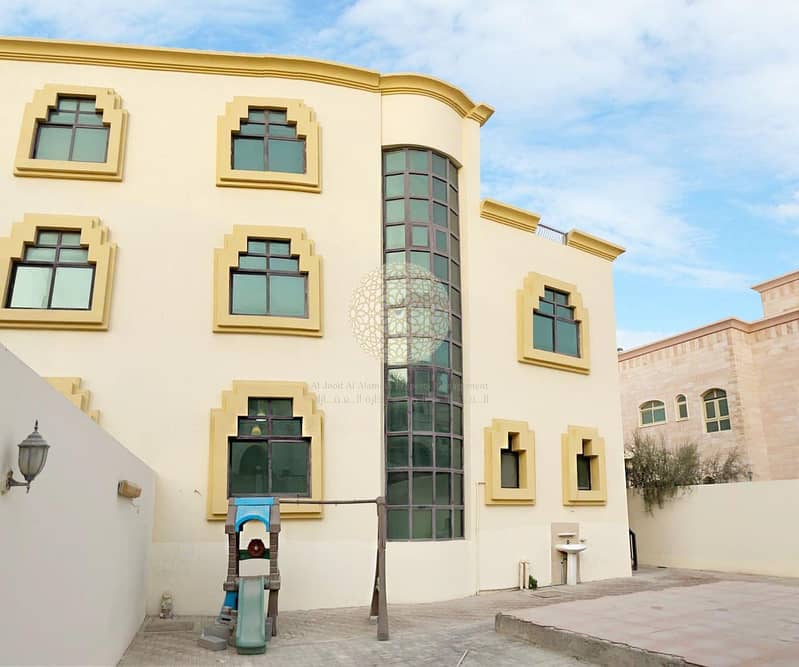 7 SHINING MARVELOUS SEMI INDEPENDENT VILLA WITH 6 MASTER BEDROOM AND DRIVER ROOM FOR RENT IN KHALIFA CITY A