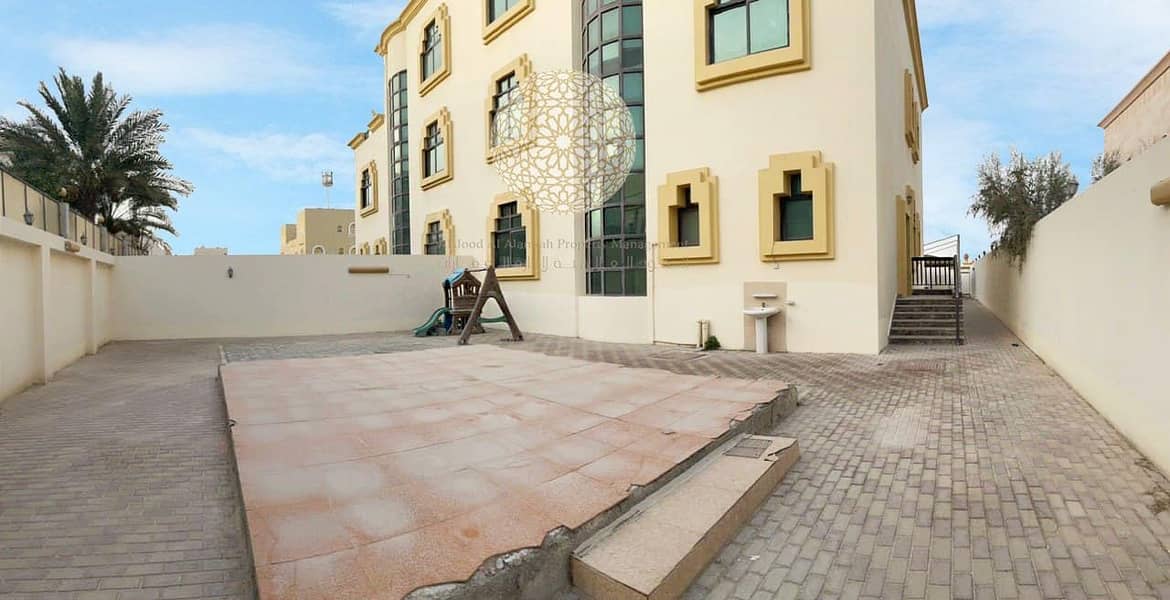 8 SHINING MARVELOUS SEMI INDEPENDENT VILLA WITH 6 MASTER BEDROOM AND DRIVER ROOM FOR RENT IN KHALIFA CITY A