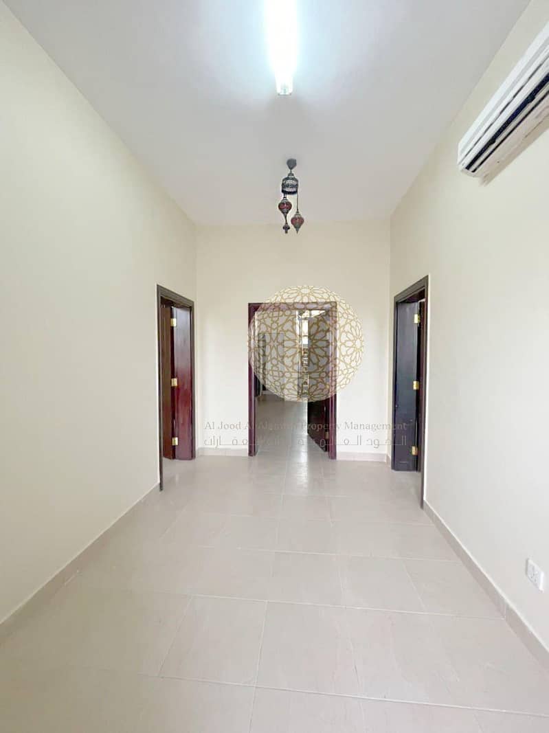 11 SHINING MARVELOUS SEMI INDEPENDENT VILLA WITH 6 MASTER BEDROOM AND DRIVER ROOM FOR RENT IN KHALIFA CITY A