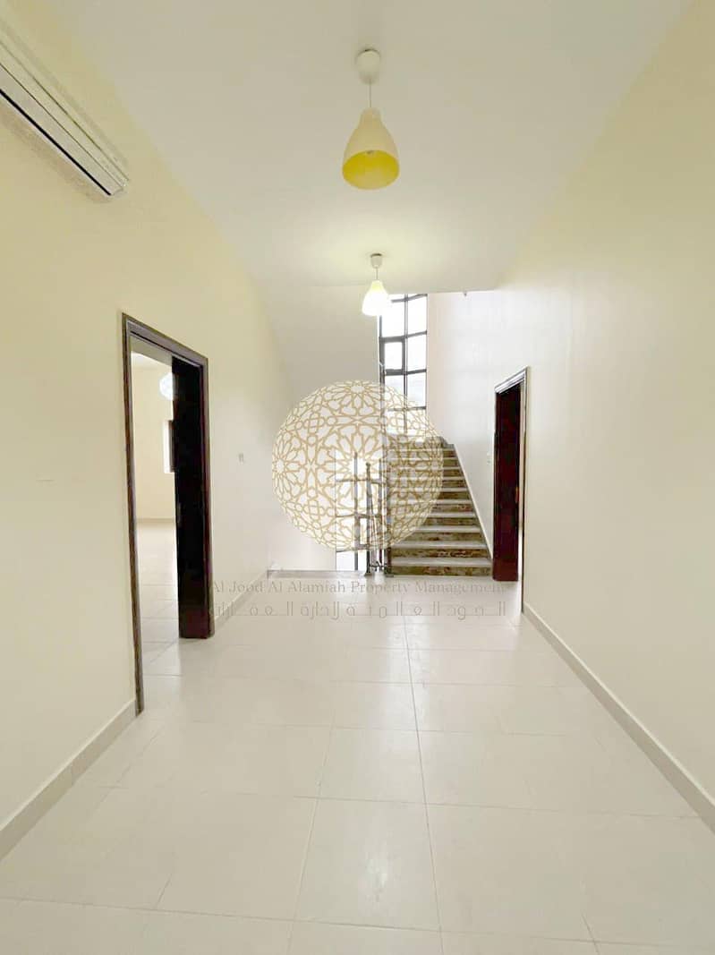 12 SHINING MARVELOUS SEMI INDEPENDENT VILLA WITH 6 MASTER BEDROOM AND DRIVER ROOM FOR RENT IN KHALIFA CITY A